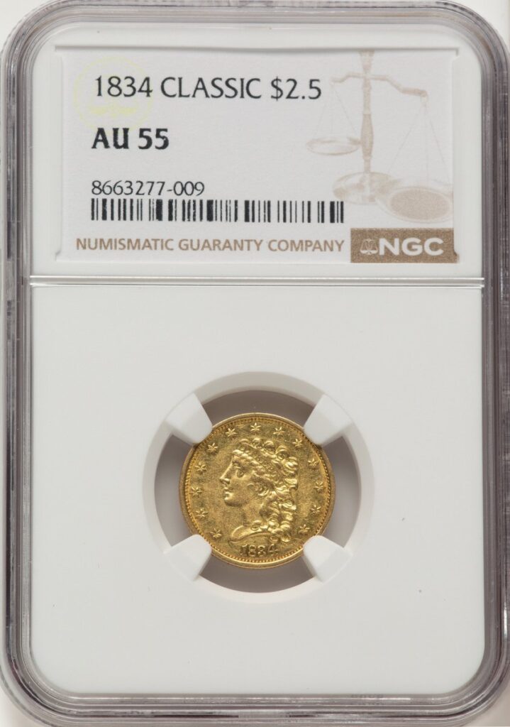 1834 Classic Quarter Eagles (1834 $2 1/2 Classic, MS)