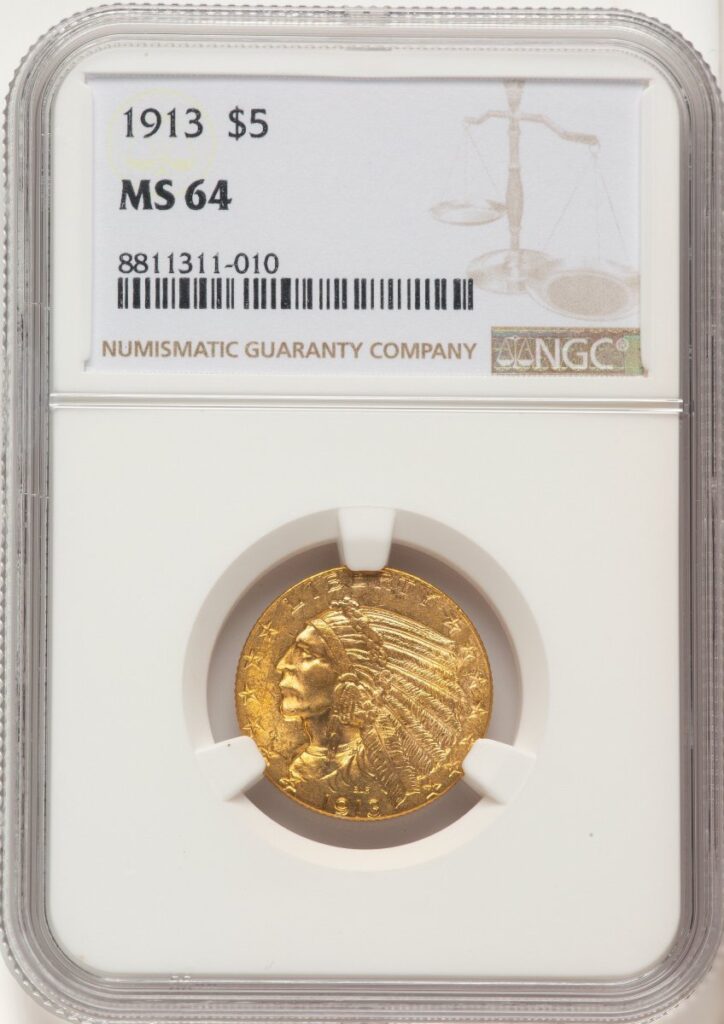 1913 Indian Half Eagles (1913 $5)