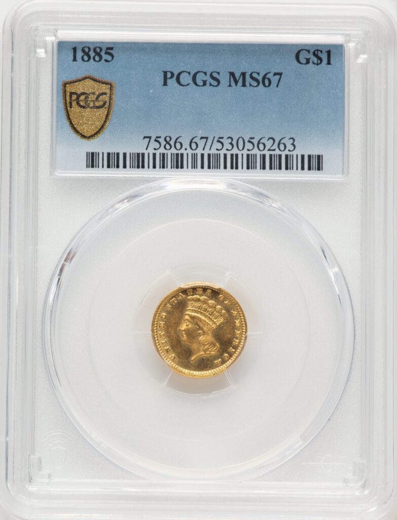 1885 Gold Dollars (1885 G$1 PCGS Secure)