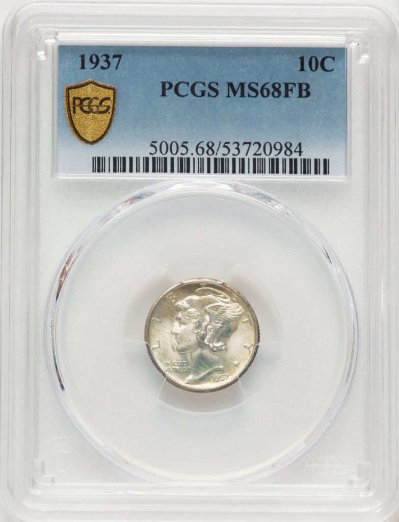 1937 Mercury Dimes (1937 10C, FB PCGS Secure)