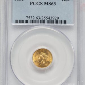 1855 Gold Dollars (1855 G$1 Type Two, MS)