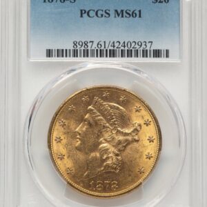 1878-S Liberty Double Eagles (1878-S $20 Blue Gradient)