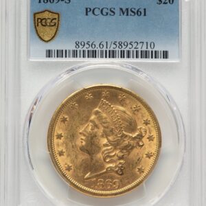 1869-S Liberty Double Eagles (1869-S $20 PCGS Secure)