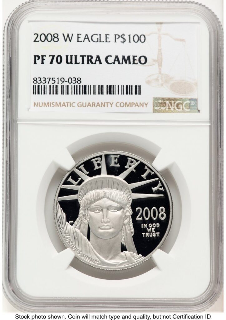 2008-W Modern Bullion Coins (2008-W Proof Platinum Eagle 1 oz Brown Label)