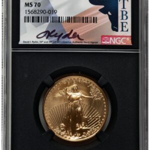 2006-W Modern Bullion Coins (2006-W Burnished Gold Eagle 1/2 oz David J Ryder TBE Label Blk Core)