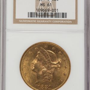 1881-S Liberty Double Eagles (1881-S $20)