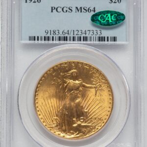 1926 Saint-Gaudens Double Eagles (1926 $20 CAC)