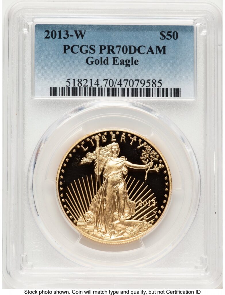 2013-W Modern Bullion Coins (2013-W Proof Gold Eagle 1 oz Blue Gradient)