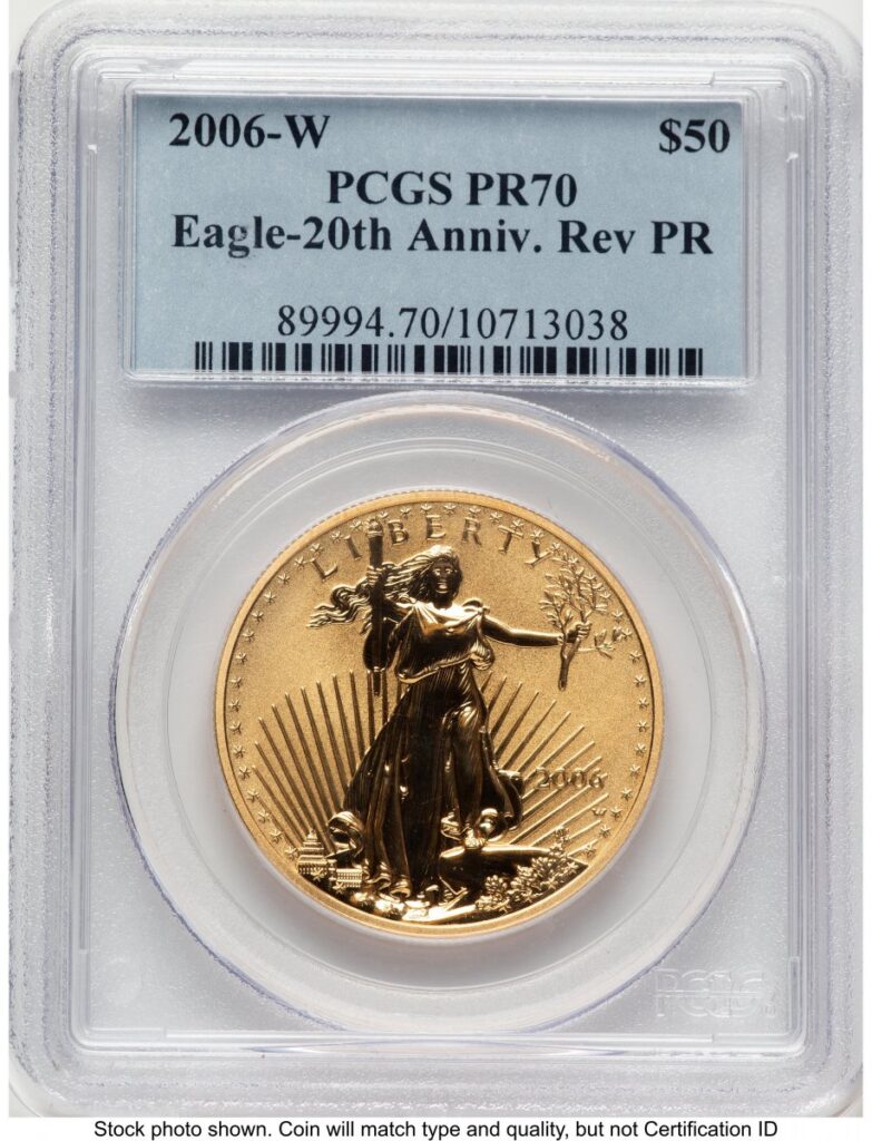 2006-W Modern Bullion Coins (2006-W Reverse Proof Gold Eagle 1 oz Blue Label)