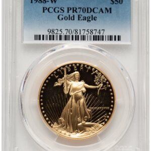 1988-W Modern Bullion Coins (1988-W Proof Gold Eagle 1 oz Blue Gradient)