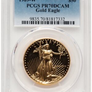1989-W Modern Bullion Coins (1989-W Proof Gold Eagle 1 oz Blue Gradient)