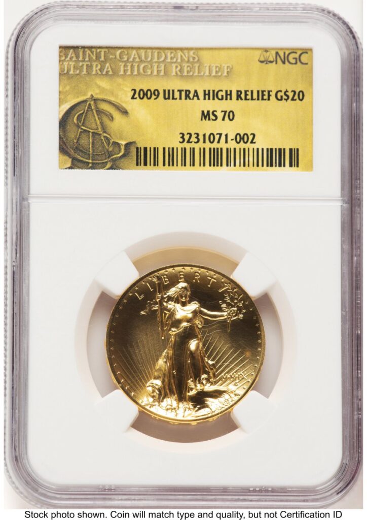 2009 Modern Bullion Coins (2009 G$20 Ultra High Relief Saint Gaudens Label)