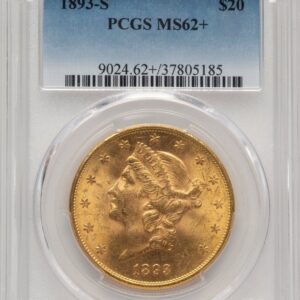 1893-S Liberty Double Eagles (1893-S $20 PCGS Plus Blue Gradient)