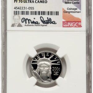 2006-W Modern Bullion Coins (2006-W Proof Platinum Eagle 1/4 oz Mike Castle)