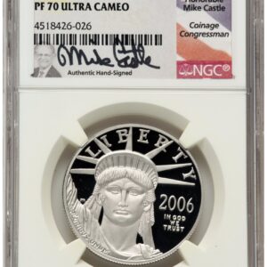 2006-W Modern Bullion Coins (2006-W Proof Platinum Eagle 1 oz Mike Castle)