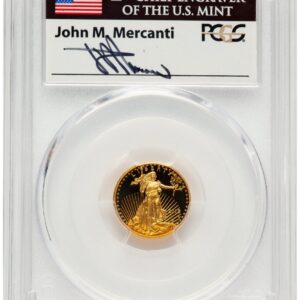 2015-W Modern Bullion Coins (2015-W Proof Gold Eagle 1/10 oz FDI John Mercanti Washington DC)