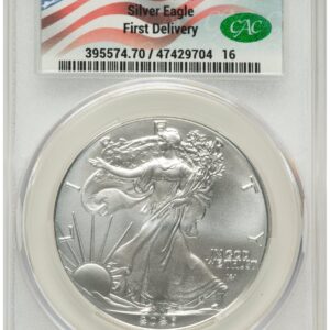 2026 Modern Bullion Coins (2026 Silver Eagle First Delivery Flag Label)
