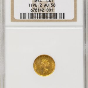 1854 Gold Dollars (1854 G$1 Type Two)