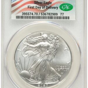 2026 Modern Bullion Coins (2026 Silver Eagle First Day of Delivery Flag Label)