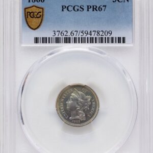 1866 Proof Three Cent Nickels (1866 3CN PCGS Secure)