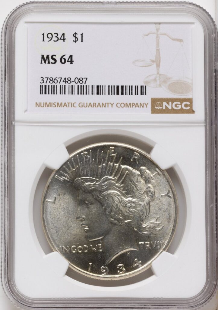 1934 Peace Dollars (1934 S$1)