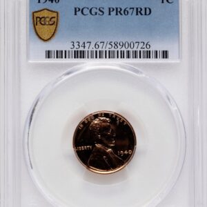 1940 Proof Lincoln Cents (1940 1C, RD PCGS Secure)