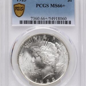 1923 Peace Dollars (1923 S$1 PCGS Secure PCGS Plus)