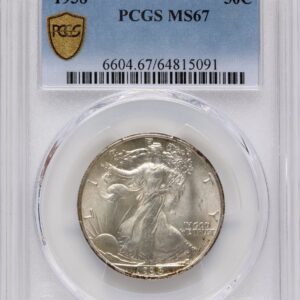 1938 Walking Liberty Half Dollars (1938 50C PCGS Secure)