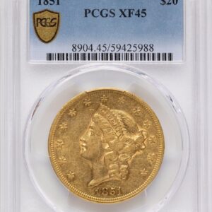 1851 Liberty Double Eagles (1851 $20 PCGS Secure)