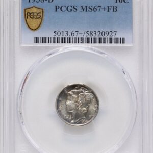 1938-D Mercury Dimes (1938-D 10C, FB PCGS Secure PCGS Plus)