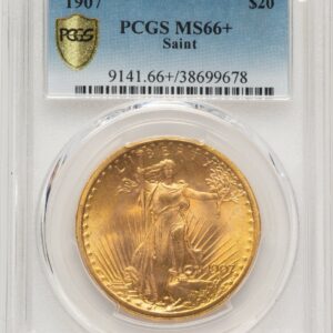 1907 Saint-Gaudens Double Eagles (1907 $20 Saint, MS PCGS Secure PCGS Plus)