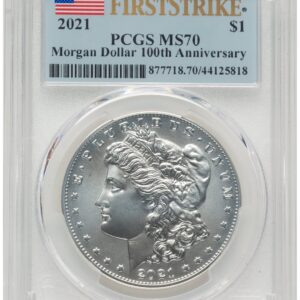 1000 Modern Bullion Coins (2021 S$1 6 Coin Morgan & Peace Dollar Set, MS FS Flag)