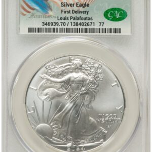 2024 Modern Bullion Coins (2024 Silver Eagle First Delivery Louis Palafoutas)
