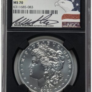 1000 Modern Bullion Coins (2021 S$1 6 Coin Morgan & Peace Dollar Set, MS FDI Miles Standish Eagle Flag Blk Core)