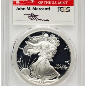 1987-S Modern Bullion Coins (1987-S Proof Silver Eagle 1 oz John Mercanti Bridge)
