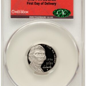 1000 Modern Bullion Coins (2026-S Semiquincentennial Nickel 5C, PR First Day of Delivery Red Book)