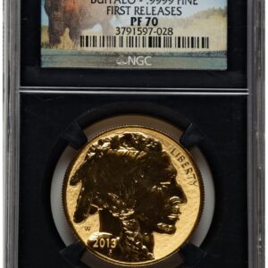 2013-W Modern Bullion Coins (2013-W Reverse Proof Gold Buffalo 1 oz FR Bison Label Blk Core)