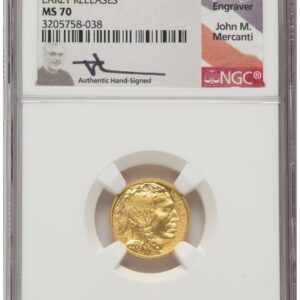 1000 Modern Bullion Coins (2008-W Burnished Gold Buffalo 1.85 oz ER John Mercanti)