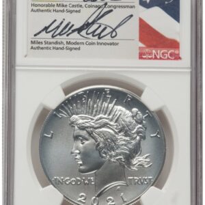 1000 Modern Bullion Coins (2021 S$1 6 Coin Morgan & Peace Dollar Set, MS ER Mike Castle/Miles Standish)