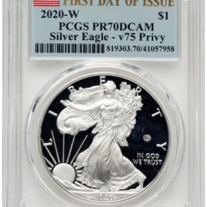 2020-W Modern Bullion Coins (2020-W Proof Silver Eagle V75 Privy 1 oz FDI Flag)