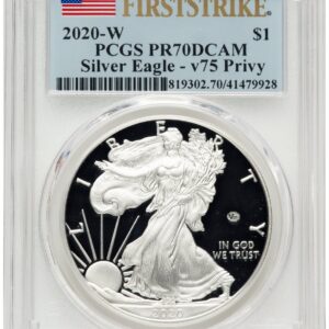2020-W Modern Bullion Coins (2020-W Proof Silver Eagle V75 Privy 1 oz FS Flag)