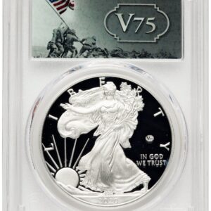 2020-W Modern Bullion Coins (2020-W Proof Silver Eagle V75 Privy 1 oz FDI V75 Label)