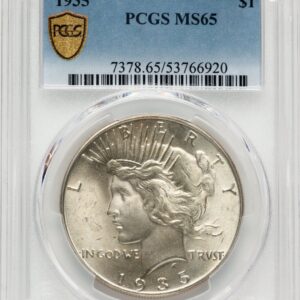 1935 Peace Dollars (1935 S$1 PCGS Secure)