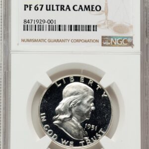 1951 Proof Franklin Half Dollars (1951 50C, DC)