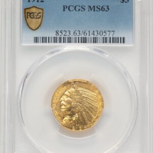 1912 Indian Half Eagles (1912 $5 PCGS Secure)