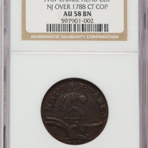 1787 Colonials (1787 New Jersey Copper, Camel Head, MS, BN)