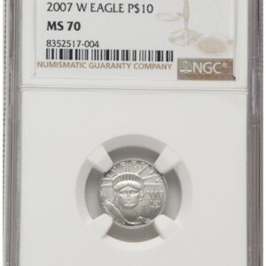 1000 Modern Bullion Coins (2007-W Burnished Platinum Eagle 1.85 oz 1.85 oz Brown Label)
