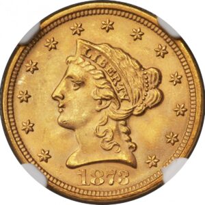 1873 Liberty Quarter Eagles (1873 $2 1/2 Closed 3 NGC Plus)