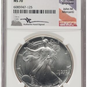 1992 Modern Bullion Coins (1992 Silver Eagle John Mercanti)