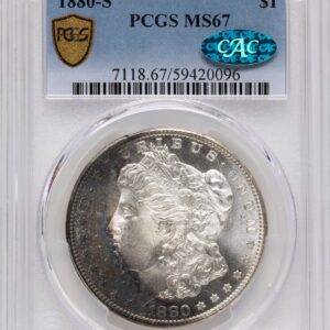 1880-S Morgan Dollars (1880-S S$1 CAC PCGS Secure)